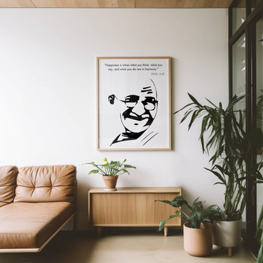 Mahatma Gandhi Motivation Inspirational Quote Print | Wall Art | Home Office Decor